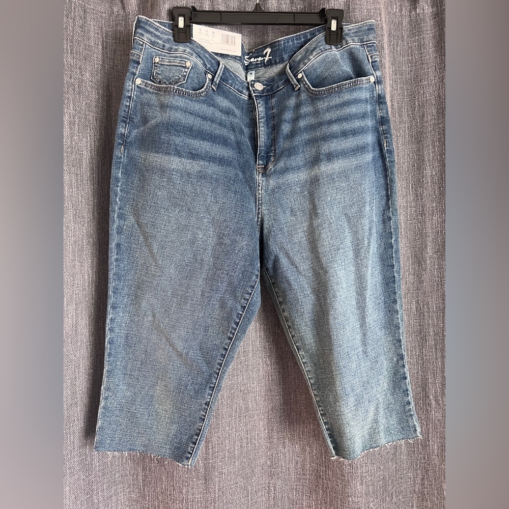 Seven7 Breezy Crop Blue Jeans